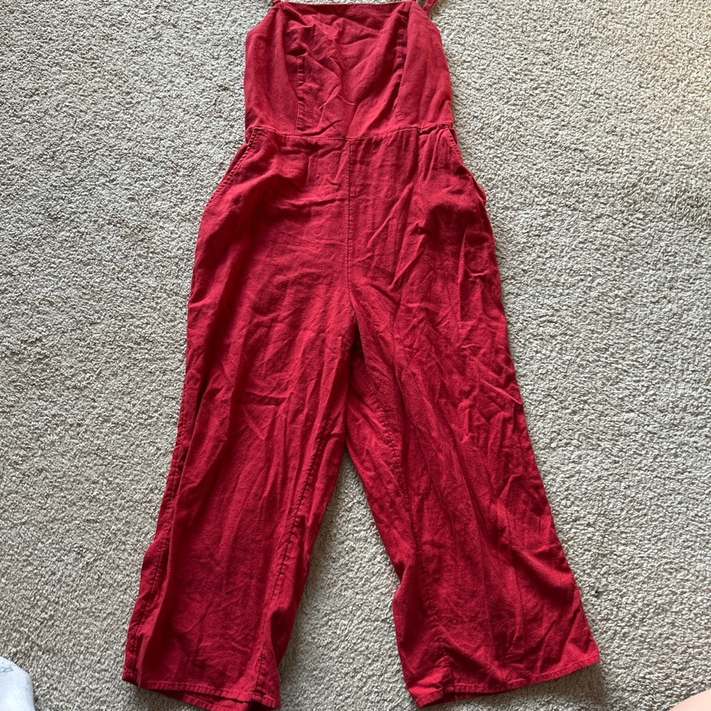 Old Navy Red Casual Jumpsuit with Elastic Waist